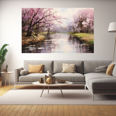 Japanese Cherry Blossom Acrylic Painting